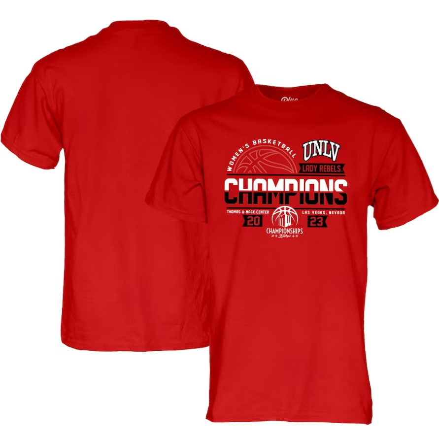 UNLV Rebels 2023 Mountain West Women’s Basketball Conference Tournament Champions T-Shirt