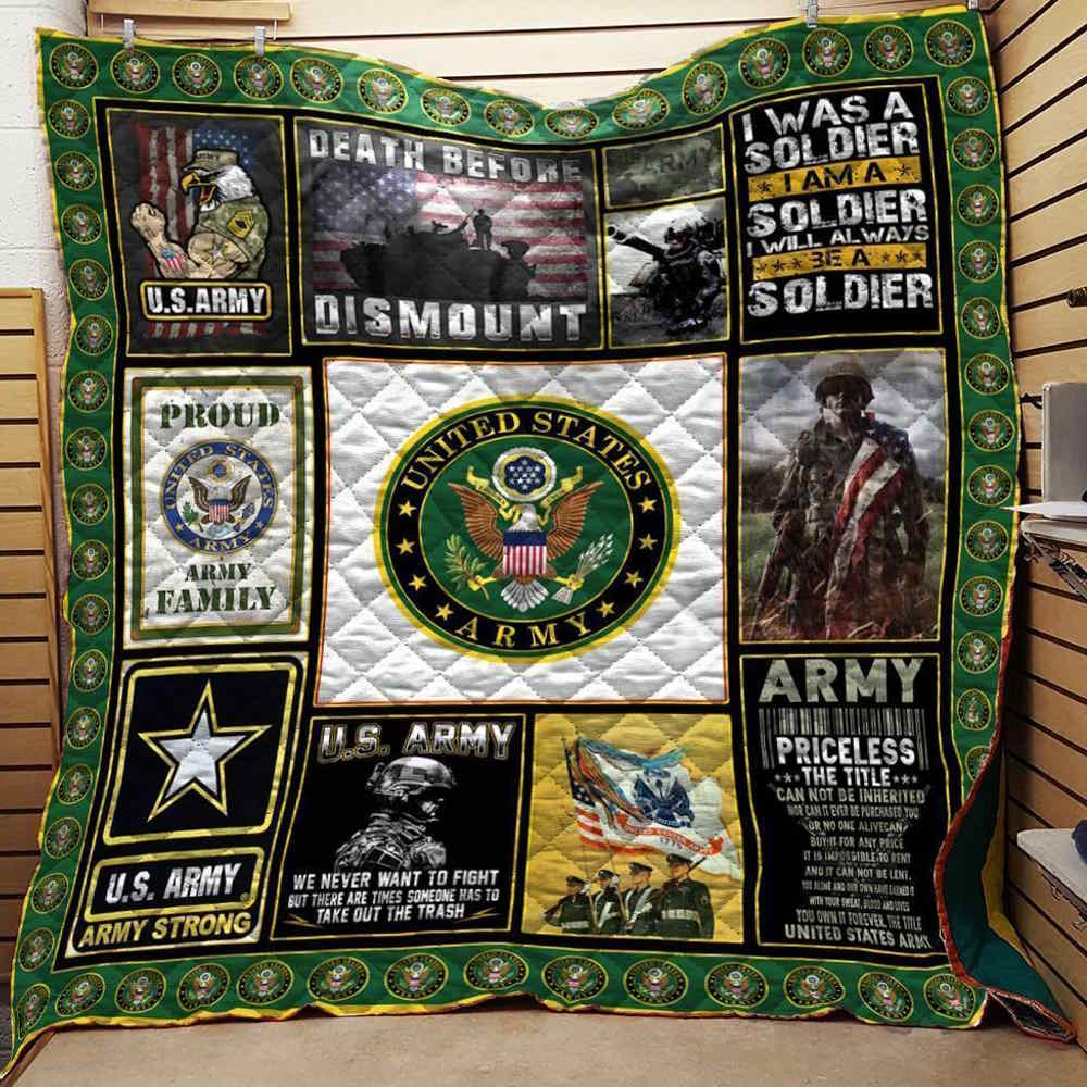 Us Armv Veteran 3D Quilt Blanket