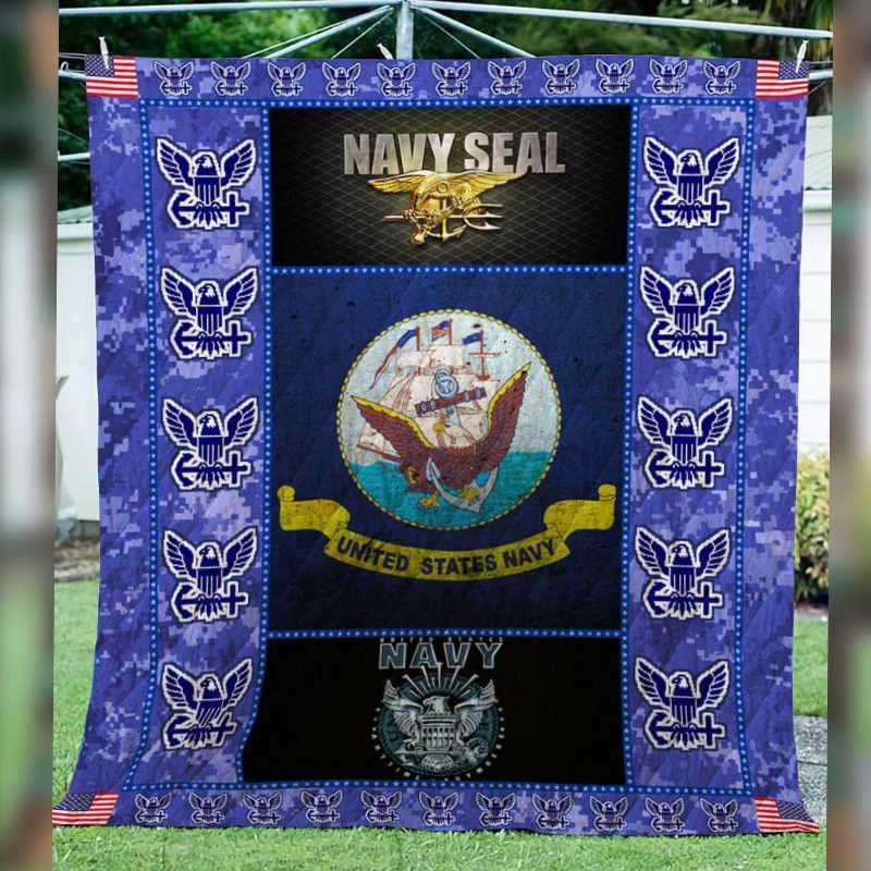 Us Navy Patriotic Art Custom Handmade Customize Quilt Blanket