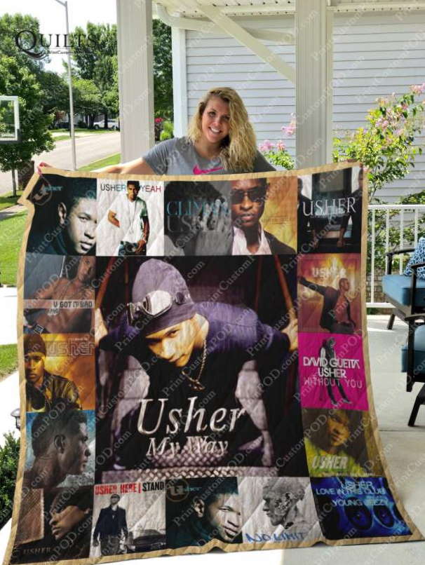 Usher Albums 3D Customized Quilt Blanket