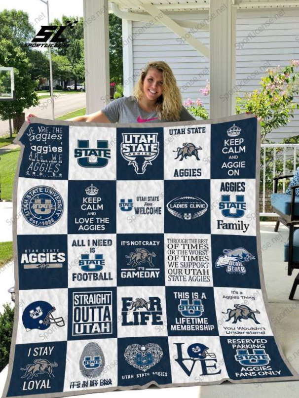 Utah State Aggies 3D Customized Quilt Blanket