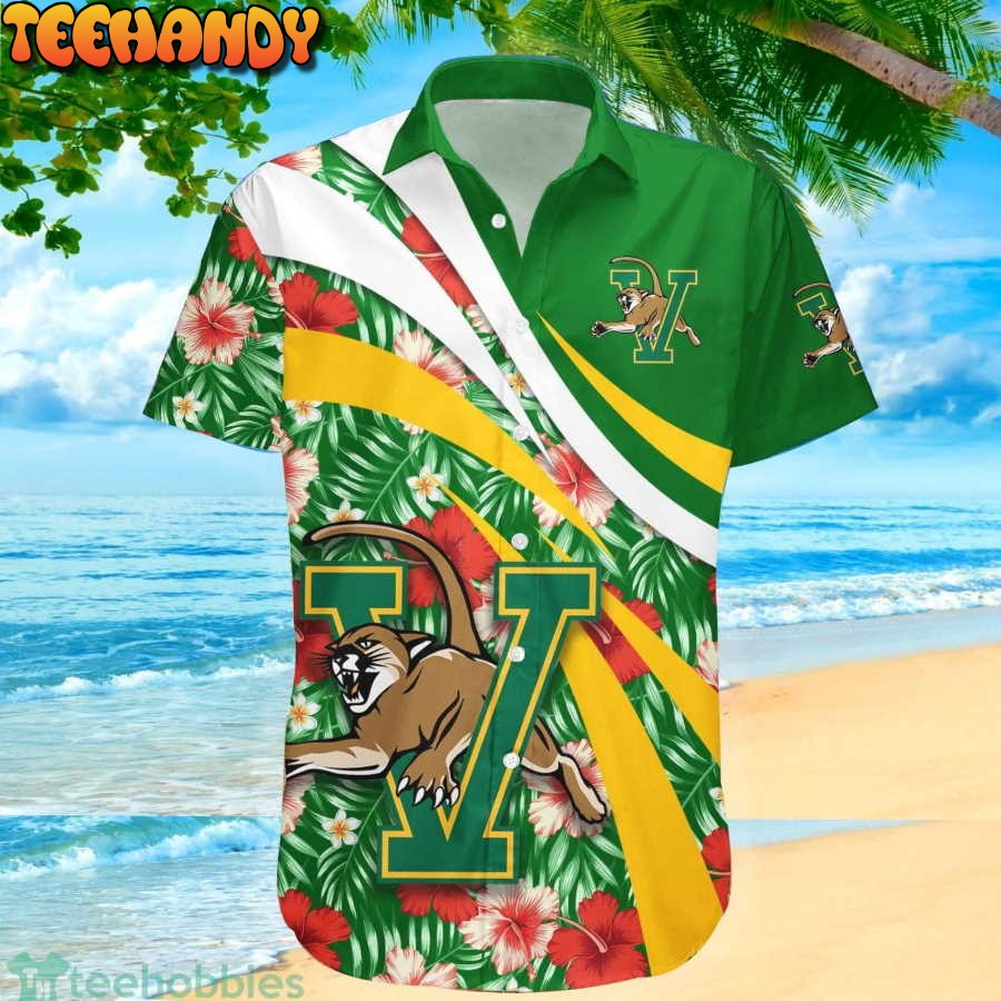 Vermont Catamounts NCAA Hibiscus Tropical Flower Hawaiian Shirt