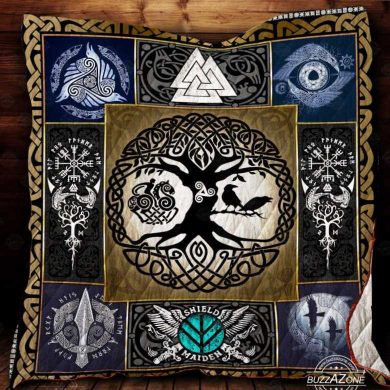 Viking All Symbols 3D Quilt Blanket