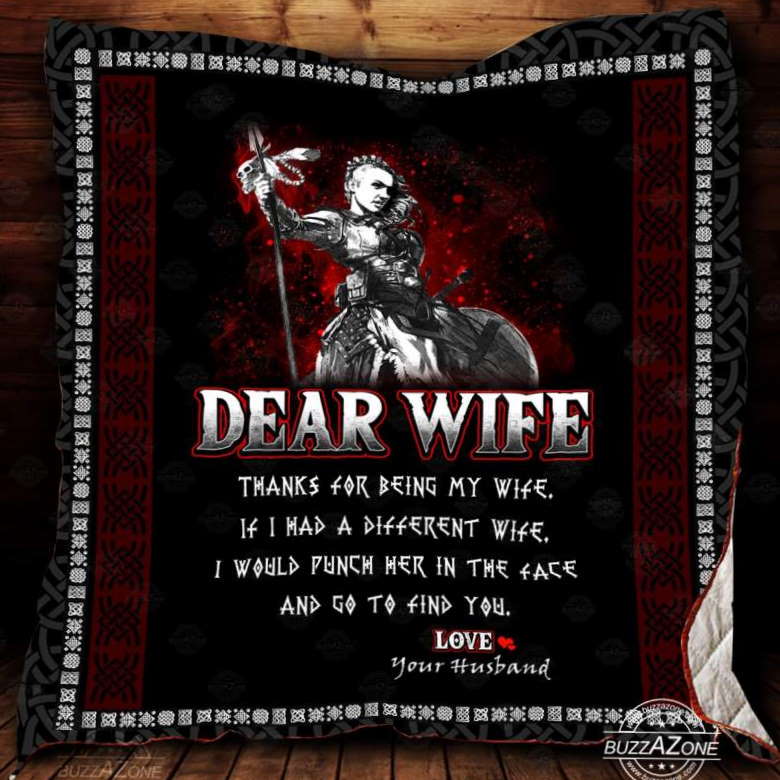 Viking Dear Wife 3D Quilt Blanket