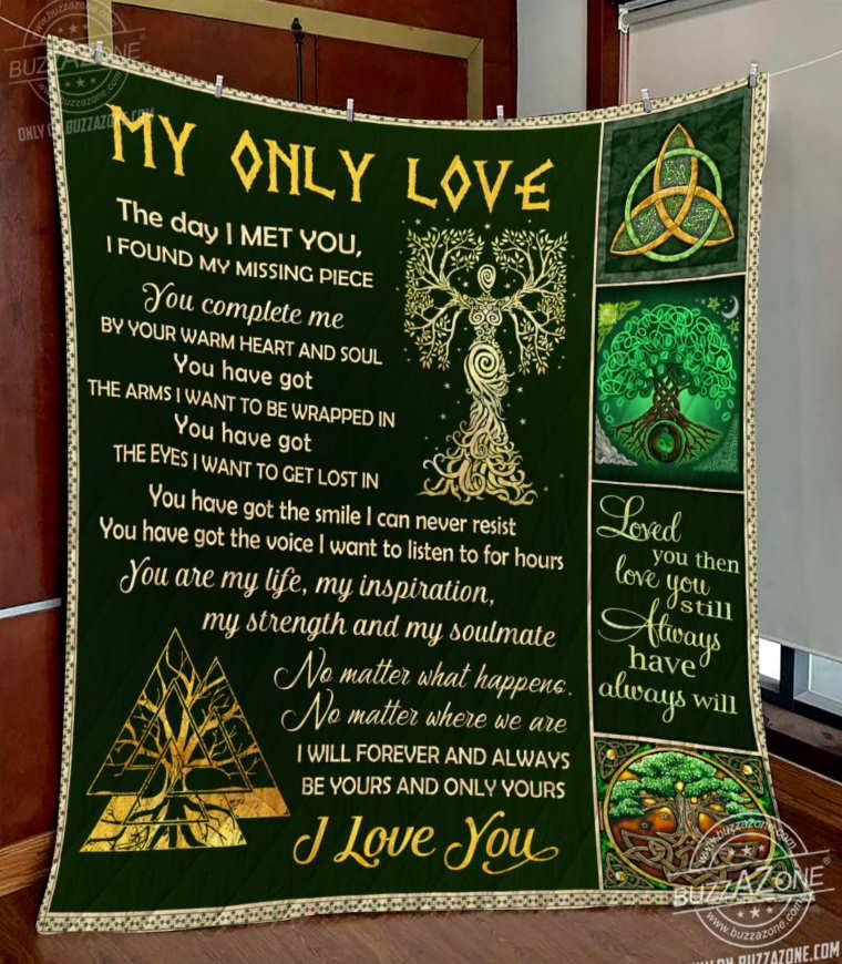 Viking My Only Love Warm Heart Soul 3D Quilt Blanket