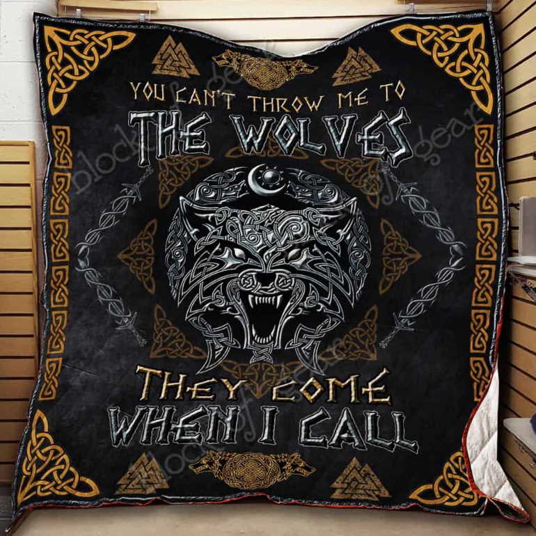 Viking Wolf Fenrir 3D Quilt Blanket