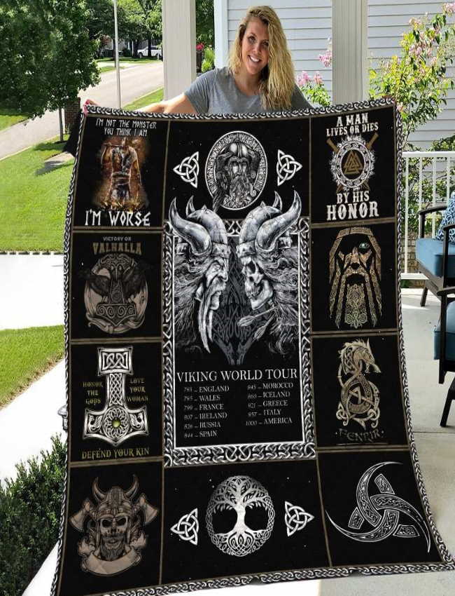 Viking World Tour Like 3D Quilt Blanket