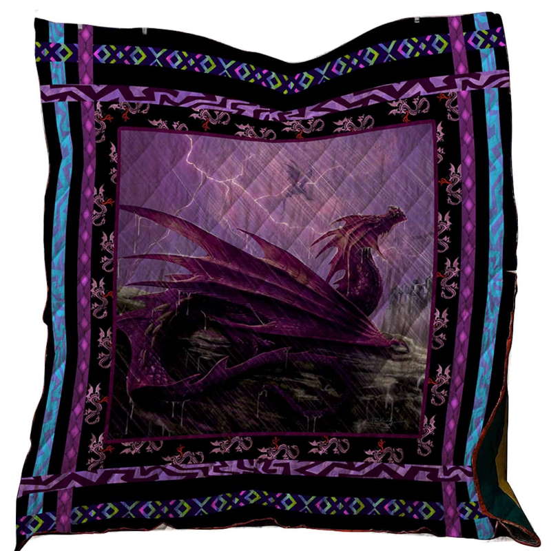 Violet Dragon Washable 3D Customized Quilt Blanket