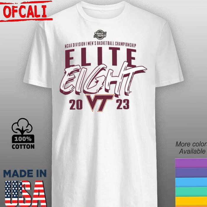 Virginia Tech Hokies 2023 NCAA Men’s Basketball Tournament March Madness Elite Eight Team Shirt