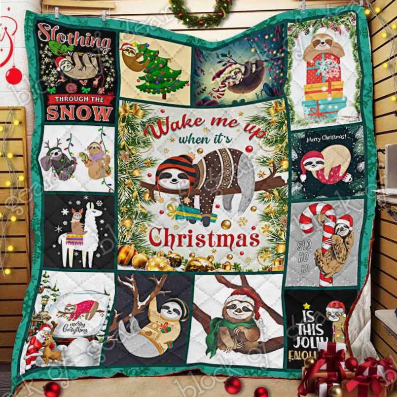 Wake Me Up Xmas 3D Quilt Blanket