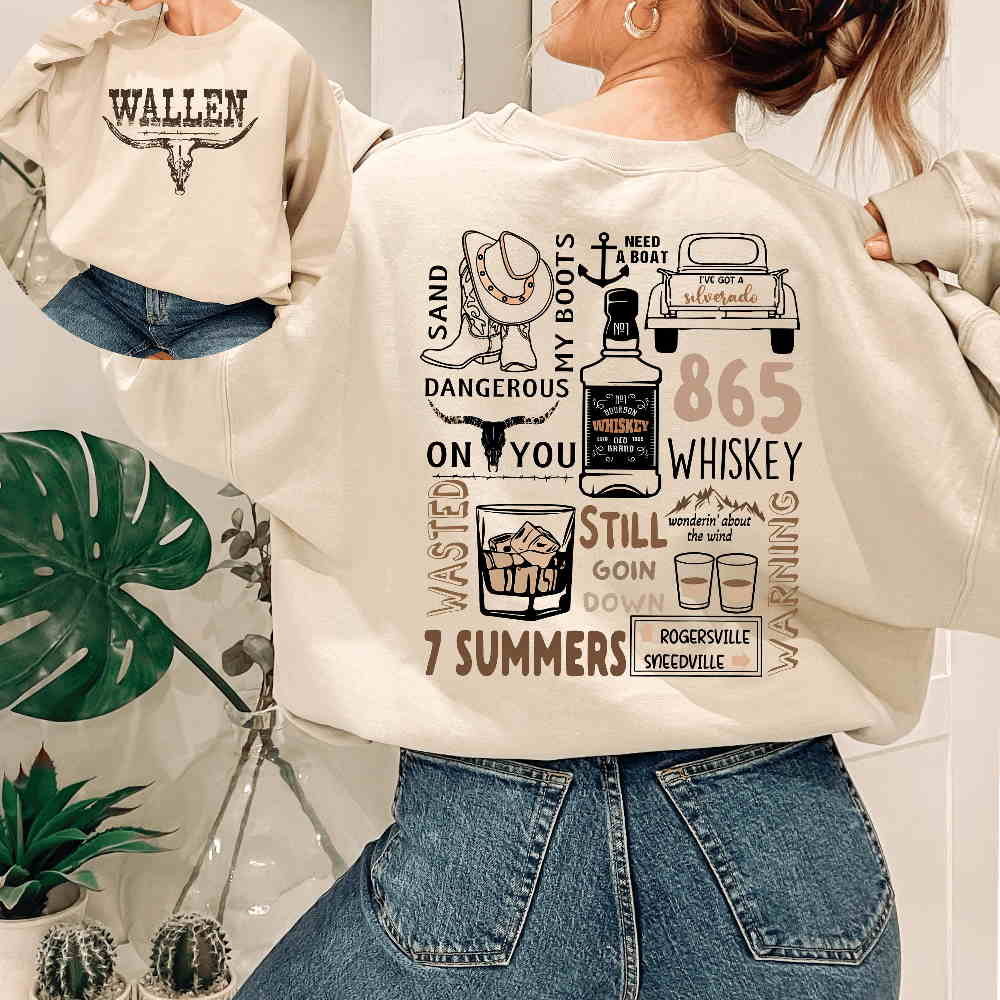 Wallen Western Sweatshirt Retro Wallen Western Sweatshirt