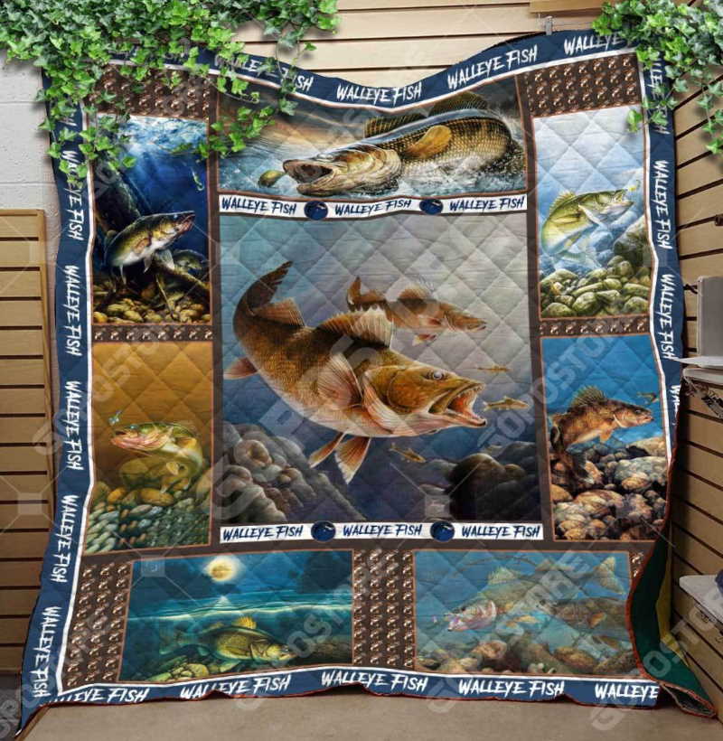 Walleye Fish Like 3D Customized Quilt Blanket