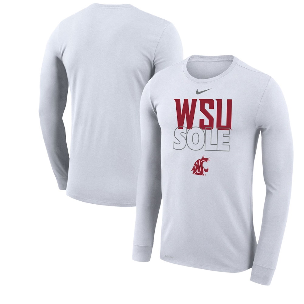 Washington State Cougars On Court Bench Long Sleeve T-Shirt