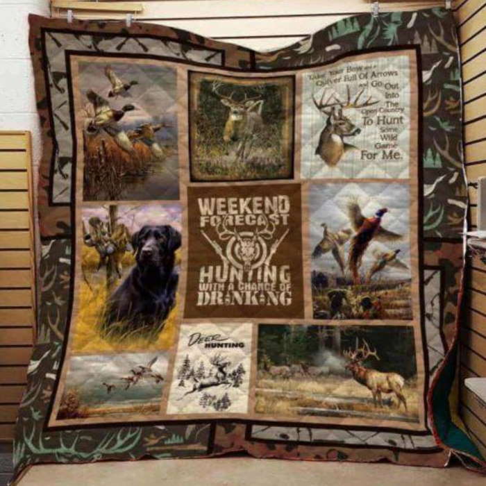 Weekend Forest Hunting Withchance Of Drinking 3D Customized Quilt Blanket