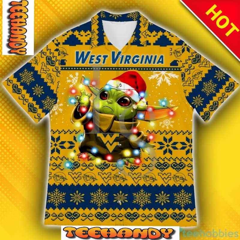 West Virginia Baby Yoda Star Wars Christmas Hawaiian Shirt