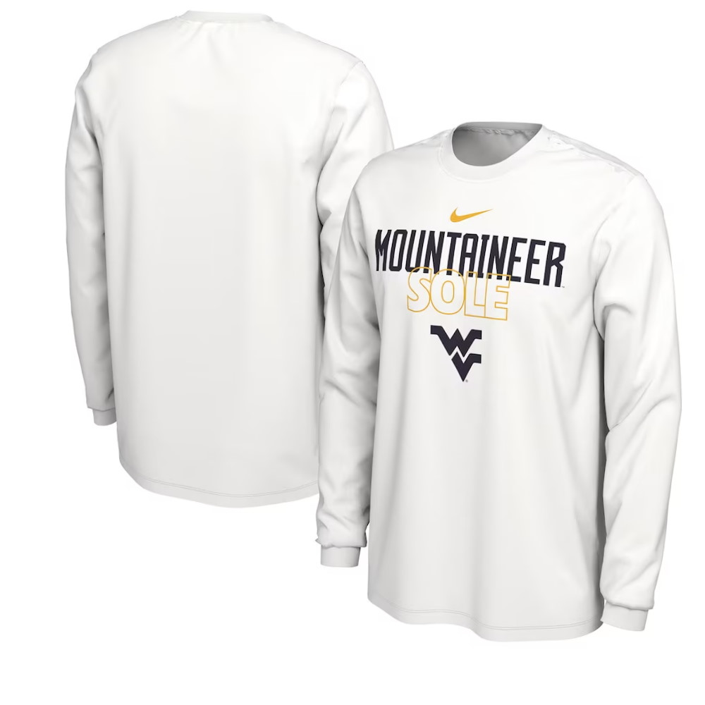 West Virginia Mountaineers On Court Long Sleeve T-Shirt