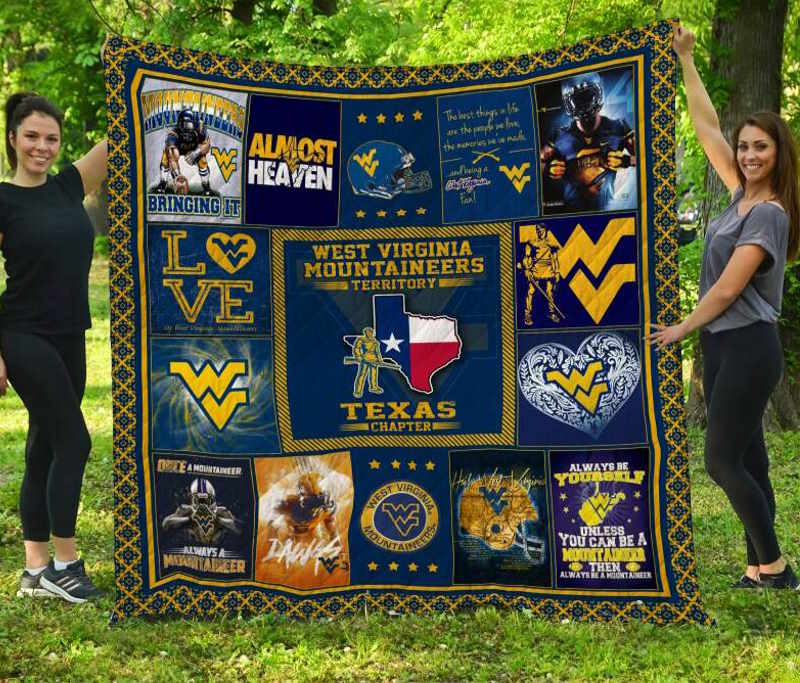 West Virginia Mountaineers Texas 3D Quilt Blanket