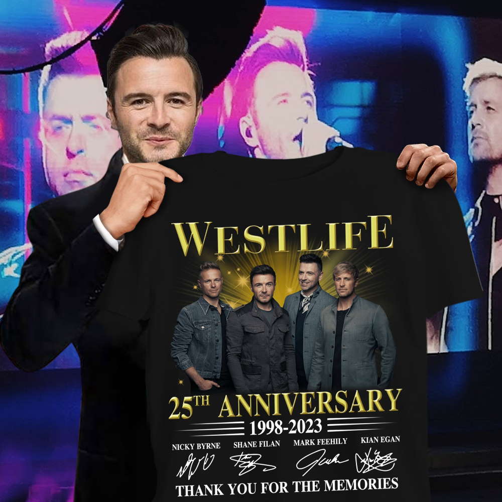 Westlife 25th Anniversary 1998-2023 Signatures Unisex T Shirt