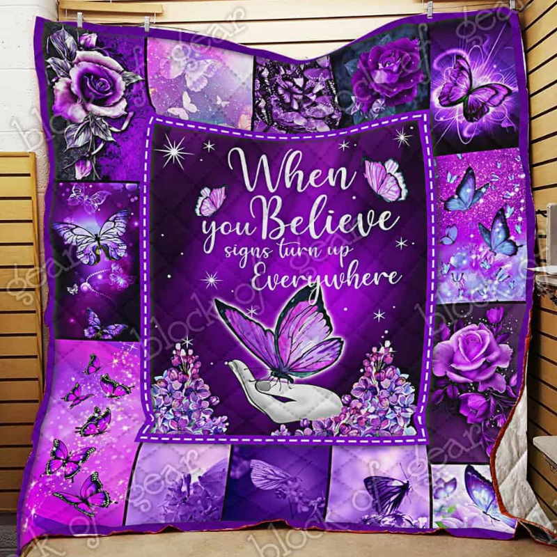 When You Believe, Signs Turn Up Everywhere 3D Quilt Blanket