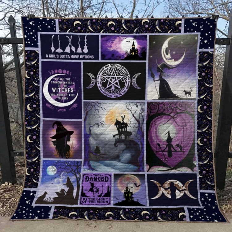 Wicca Dance With Moon 3D Quilt Blanket