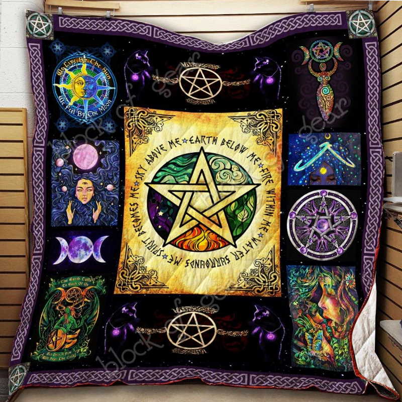 Wicca Land 3D Quilt Blanket