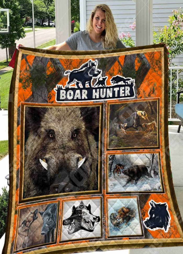 Wild Boar Hunting Camo Like 3D Customized Quilt Blanket