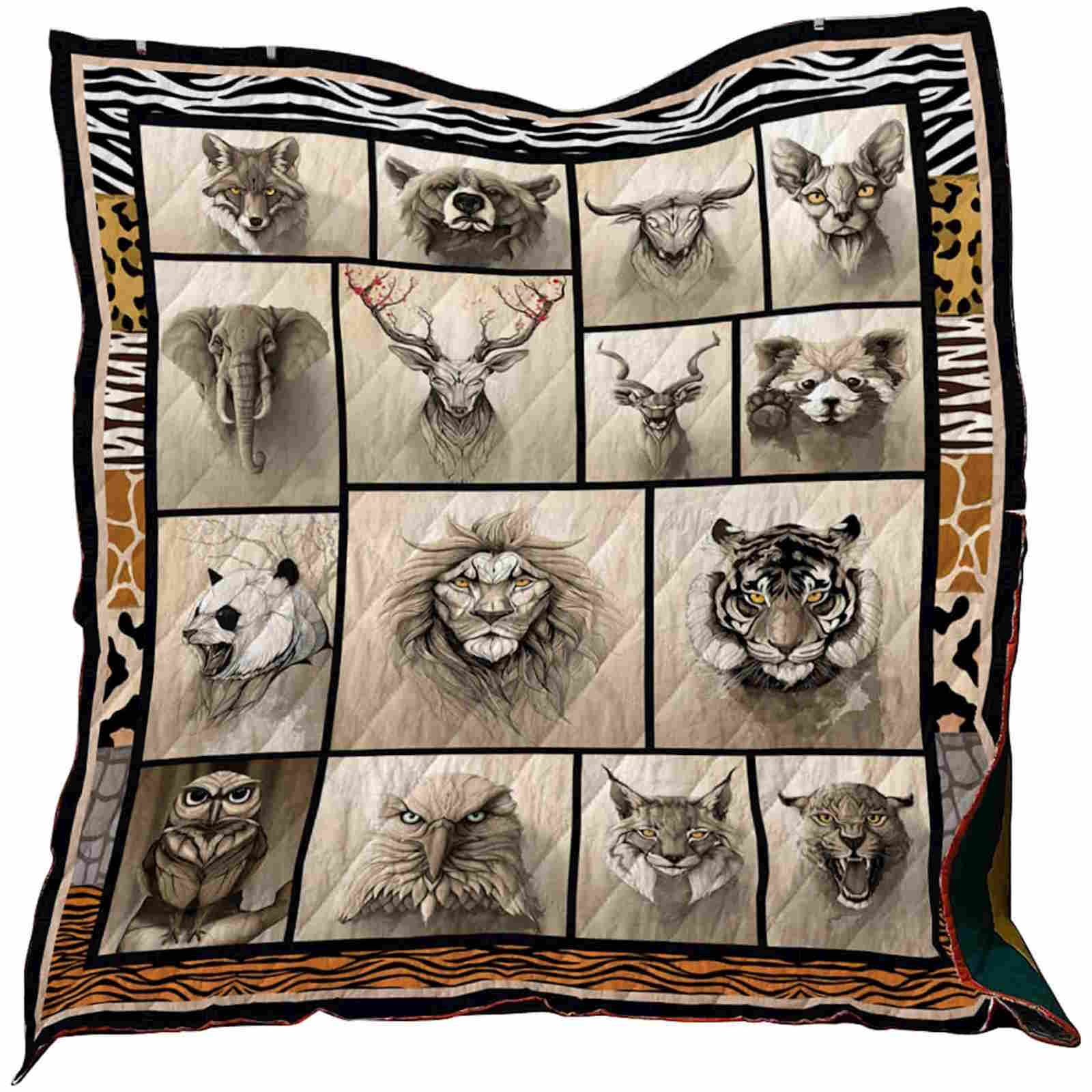 Wildlife 3D Quilt Blanket