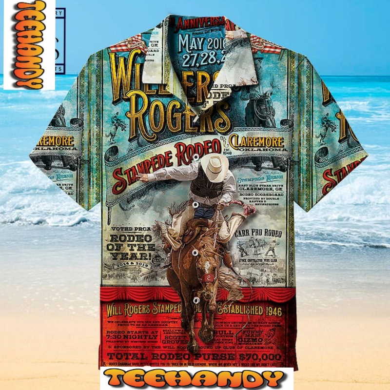 Will Rogers Stampede Rodeo Hawaiian Shirt