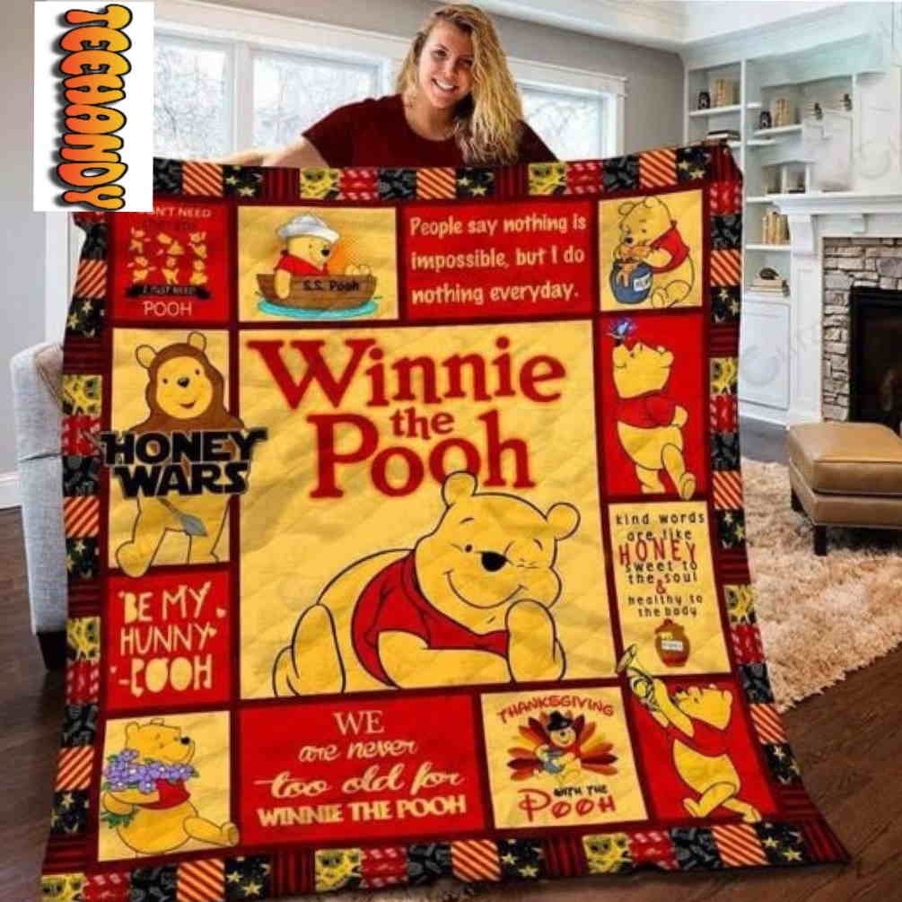 Winnie the Pooh Honey Wars Quilt Blanket