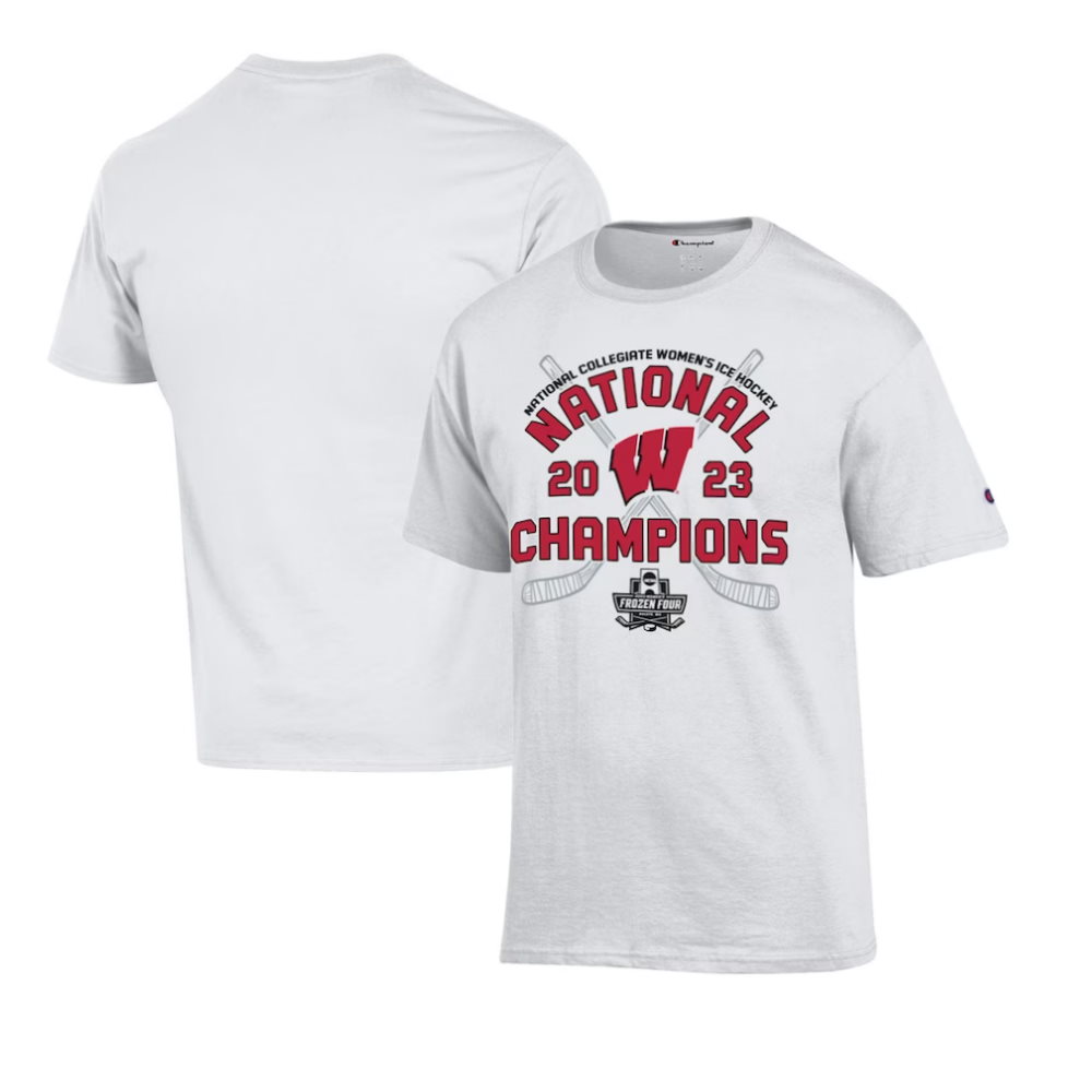 Wisconsin Badgers Champion 2023 NCAA Women’s Ice Hockey National Champions Locker Room T-Shirt