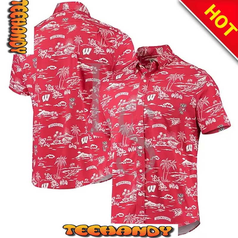 Wisconsin Badgers Island Custom Hawaiian Shirt