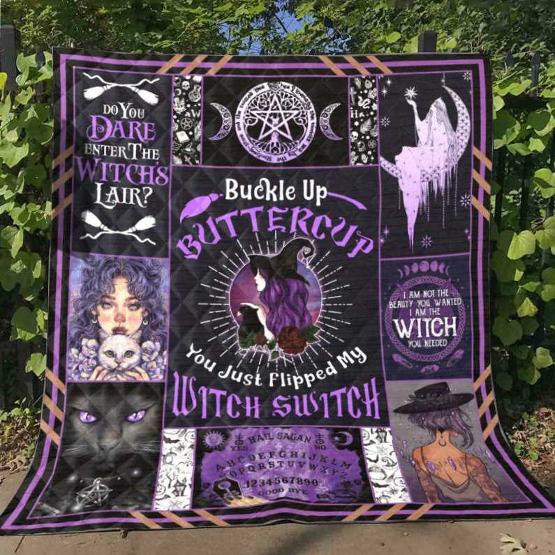 Witch Swich 3D Customized Quilt Blanket