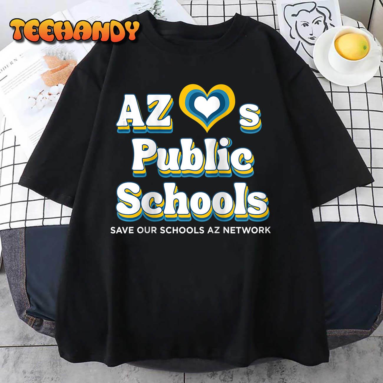 Womens AZ Loves Public Schools Raglan Baseball T Shirt