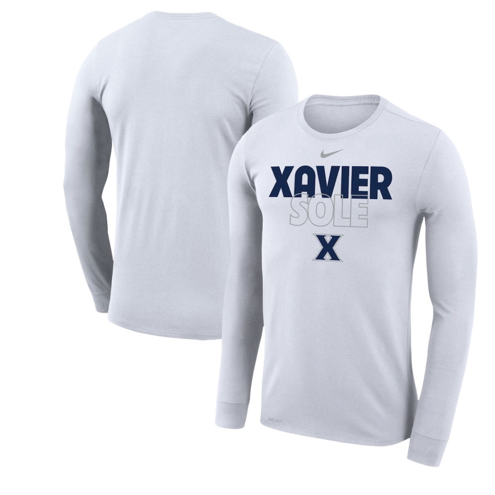 Xavier Musketeers On Court Bench Long Sleeve T-Shirt