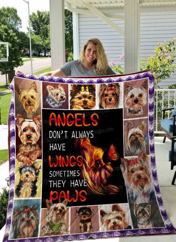 Yorkie 3D Quilt Blanket