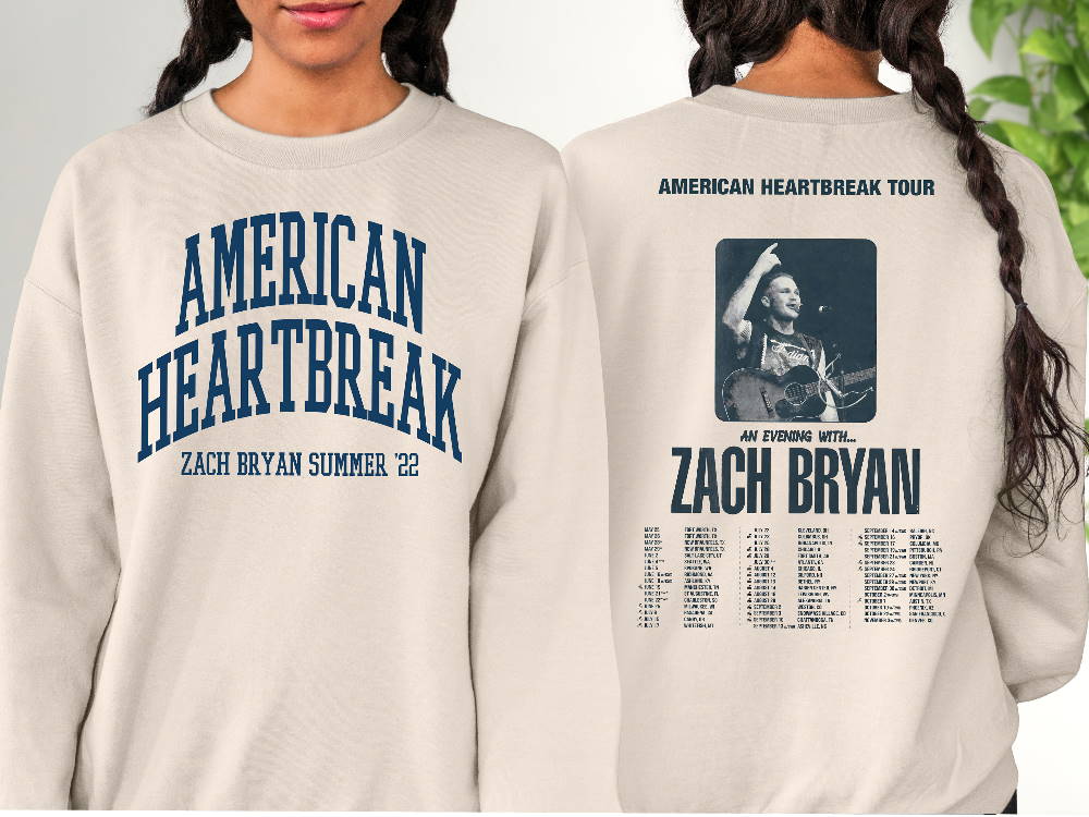 Zach Bryan American Heartbreak Tour Sweatshirt Something In The Orange Shirt