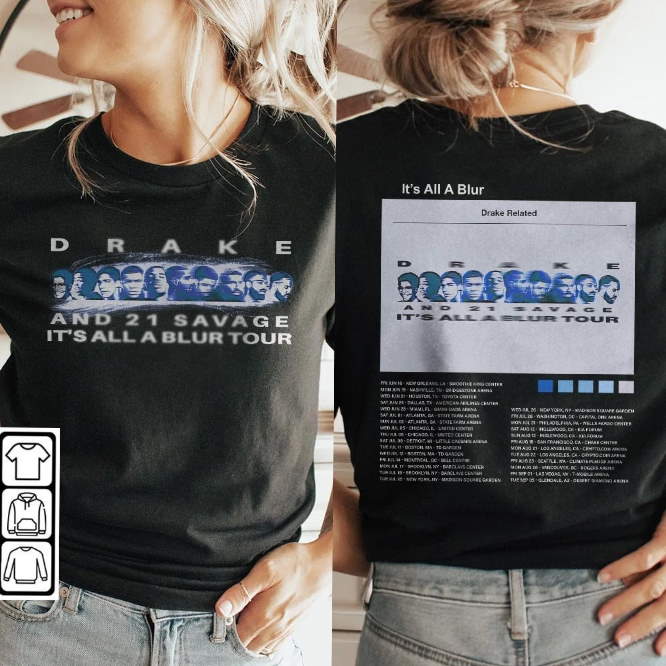 21 Savage Vintage Sweatshirt Drake It’s All A Blur Tour 2023 V5 T Shirt