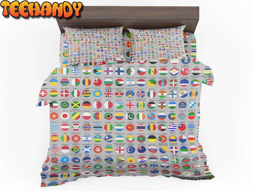 220 World’s Flags Designed Bedding Set