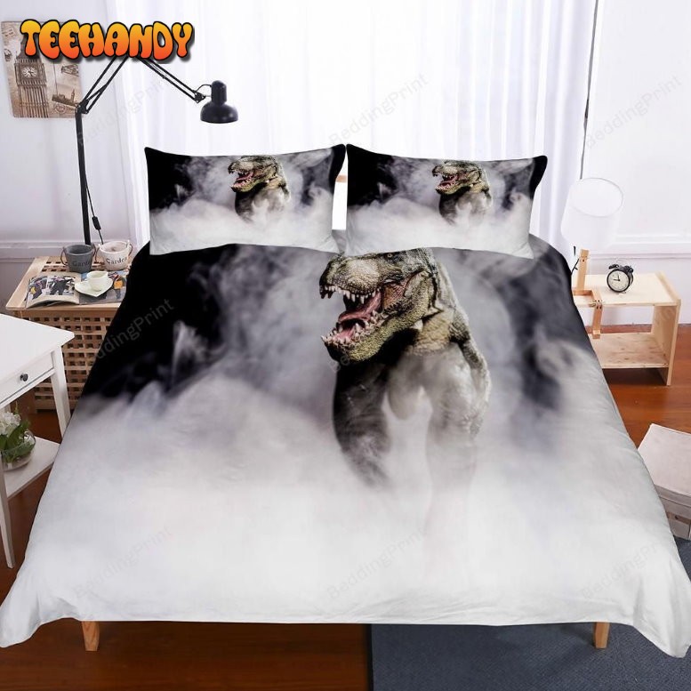 3 Pieceet 3d Digital Lost World Jurassic Park Big Dinosaur Patterns Bedding Set