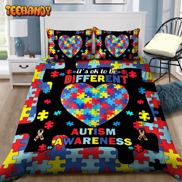 3D Autism Awareness Its Okay To Be Different Cover Bedding Sets