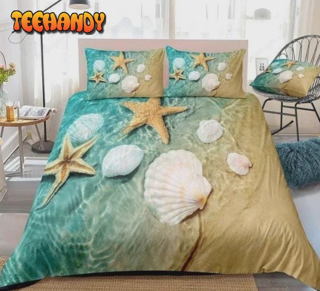 3D Beach Starfish and Seashell Relax Landscape Bedding Sets