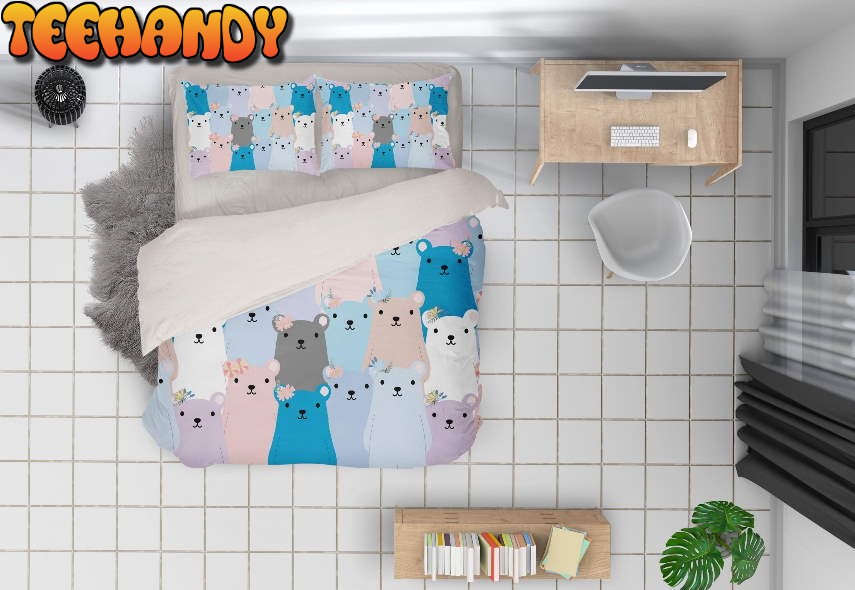 3D Cartoon Bear Bedding Set Bedroom Decor