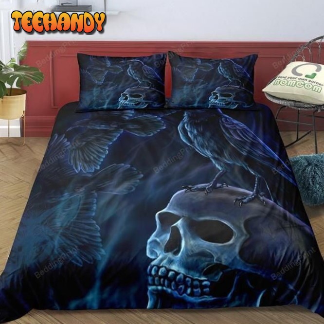 3D Crow And Skull Bedding Sets