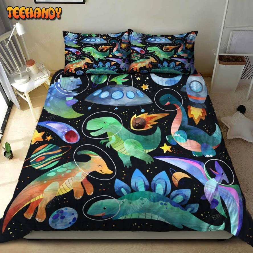 3D Dinosaur Astronaut In The Space Bedding Sets