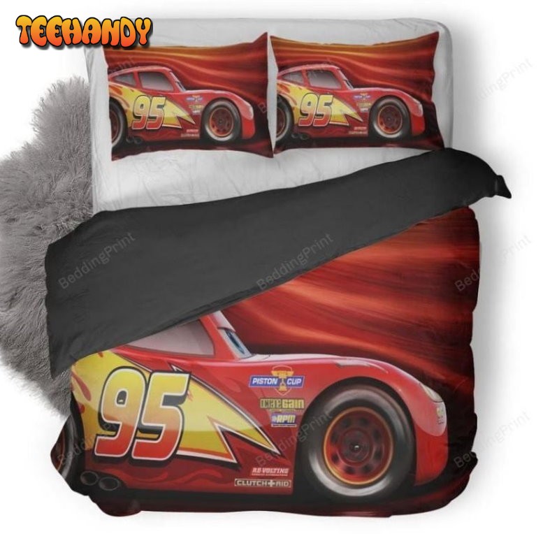 3d Disney Cars Lightning Mcqueen Bedding Set