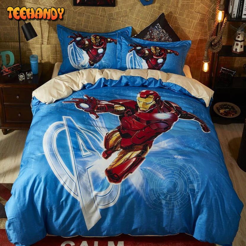 3d Disney Marvel Avengers Iron Man Superhero Bedding Set