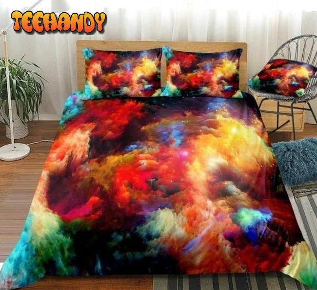 3d Galaxy Colorful Clouds Bedding Sets