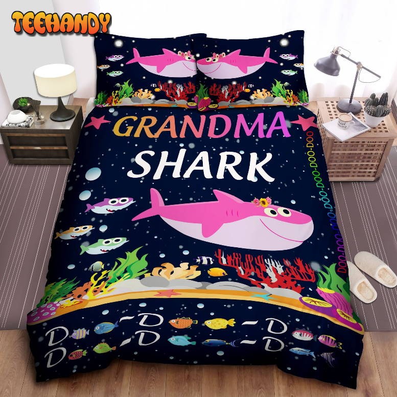 3d Grandma Shark Doo Doo Cover Bedding Set