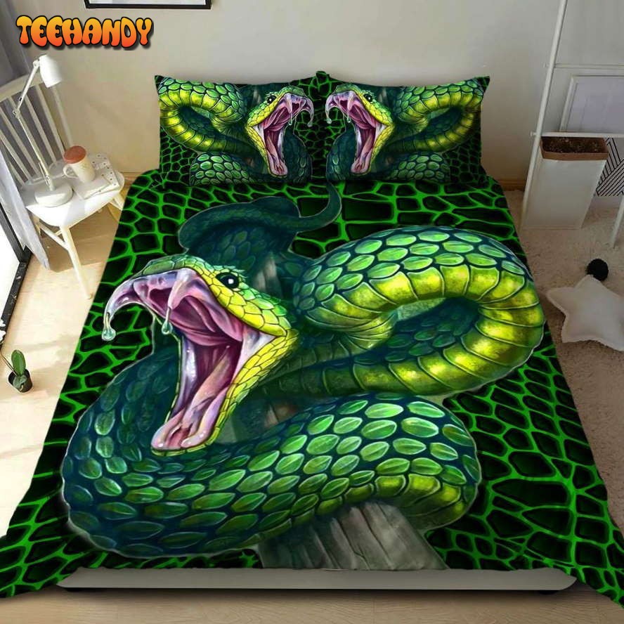 3D Green Snake Cover Bedding Sets