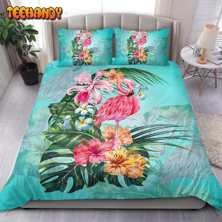 3d Hawaii Flamingo Tropical Bedding Set